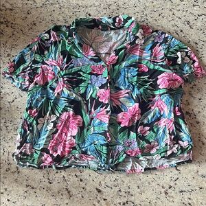 Wild Fable Tropical Floral Button-Down Shirt